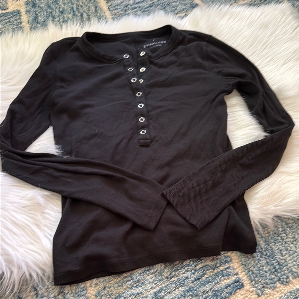 Everlane Women's Black Henley